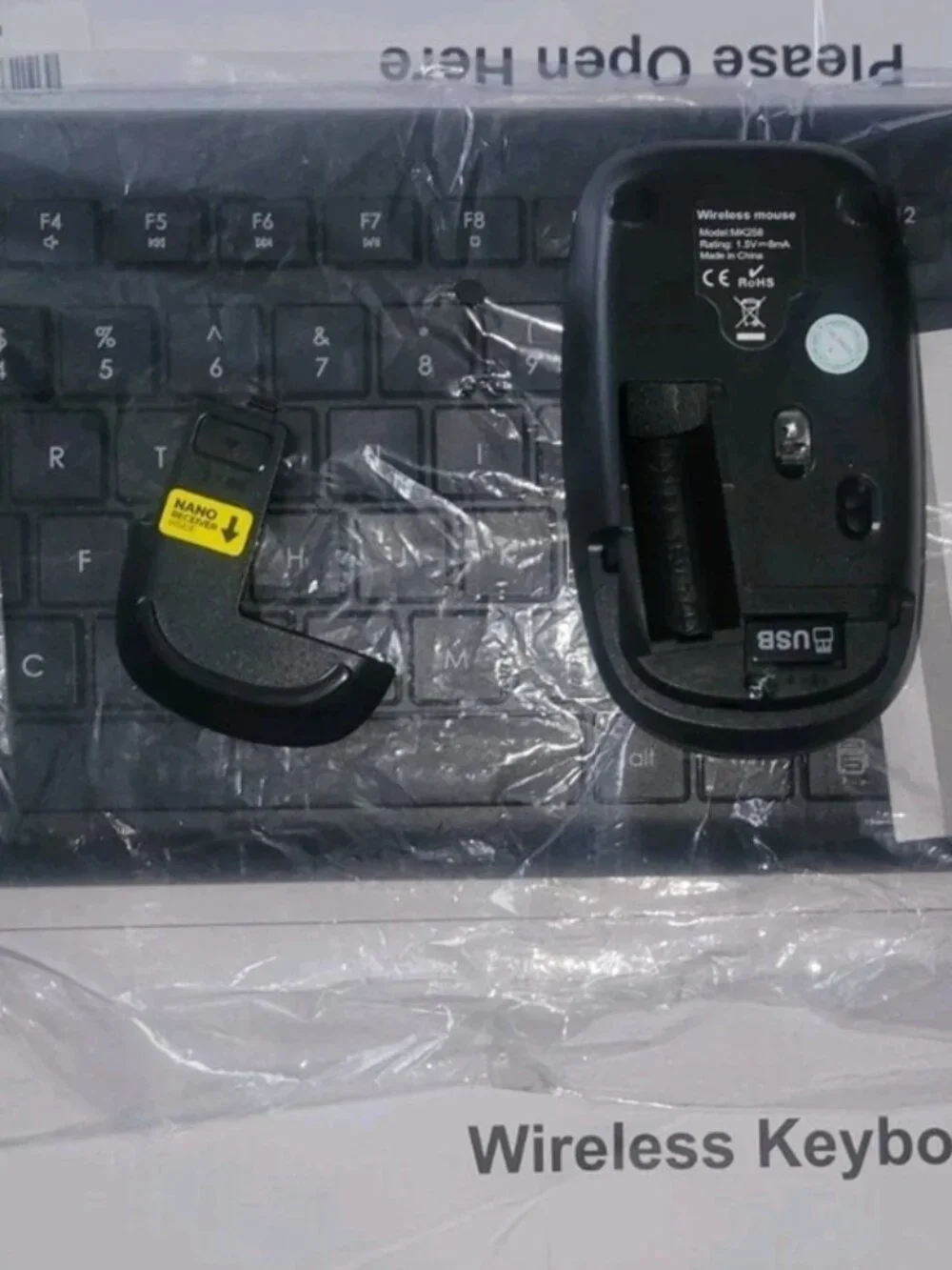 MK258 Wireless Keyboard and Mouse Combo QWERTY English Layout